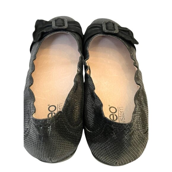 Abeo BIO System Black Tabitha Slip On LEATHER Ballet FLATS w/ ARCH SUPPORT-Sz 9N - Picture 11 of 16